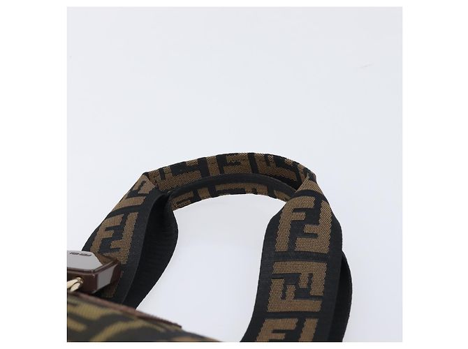 Borsa a mano FENDI Zucca Canvas Nero Oro 7VA165 Auth gh2374 - vista 8