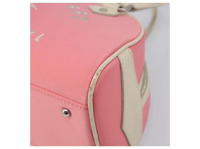 Borsa a mano BURBERRY Nylon Rosa Argento Auth bs37234 - vista 10