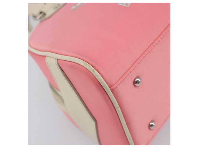 Borsa a mano BURBERRY Nylon Rosa Argento Auth bs37234 - vista 11