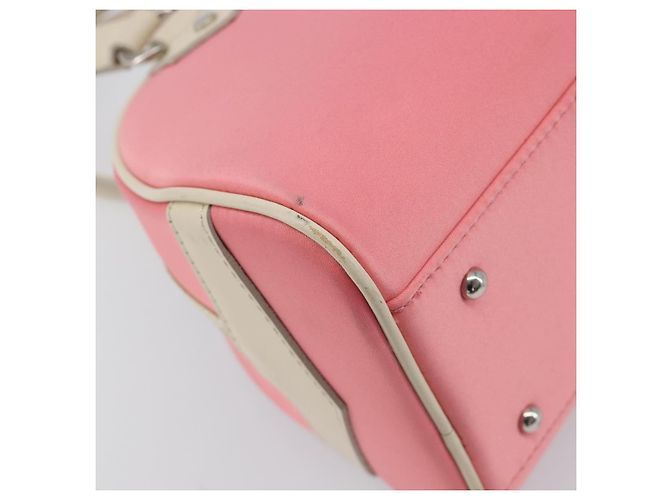 Borsa a mano BURBERRY Nylon Rosa Argento Auth bs37234 - vista 13