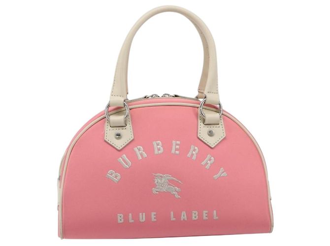 Borsa a mano BURBERRY Nylon Rosa Argento Auth bs37234 - vista 2