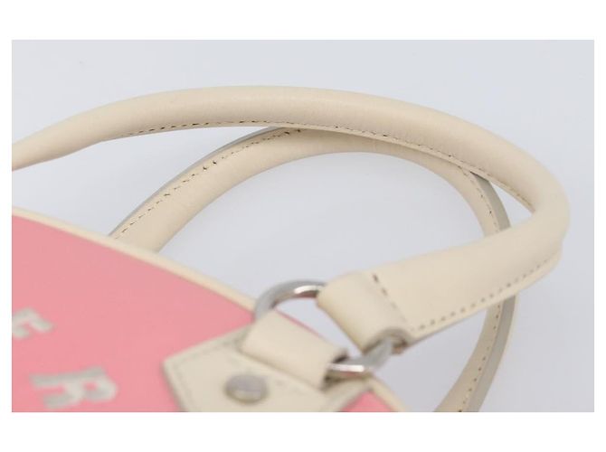 Borsa a mano BURBERRY Nylon Rosa Argento Auth bs37234 - vista 8