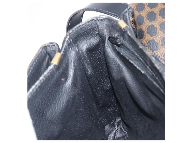 Céline Bolsa de Ombro CELINE Macadam Canvas PVC Leather Black Gold Auth ep16100 Preto Dourado - vista 23