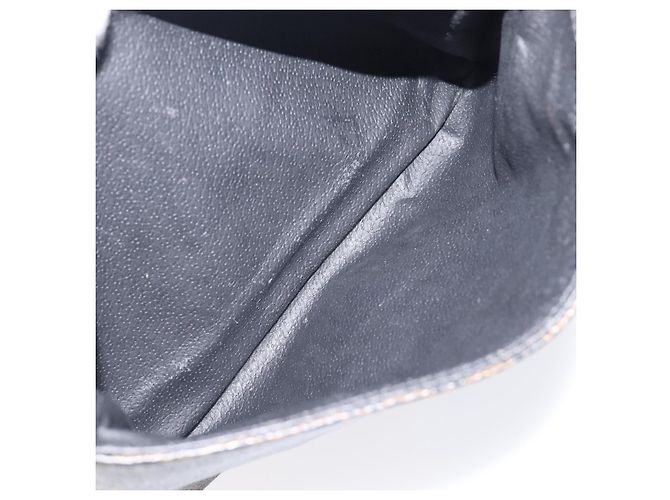 Céline Bolsa de Ombro CELINE Macadam Canvas PVC Leather Black Gold Auth ep16100 Preto Dourado - vista 27