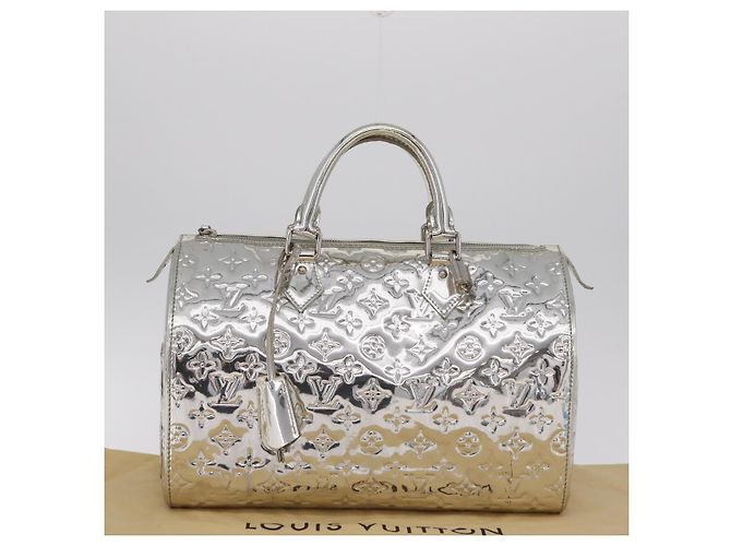 Borsa LOUIS VUITTON Monogram Miroir Speedy 30 Silver Argent M95786 Auth 206125SAV Argento Monogramma - vista 12