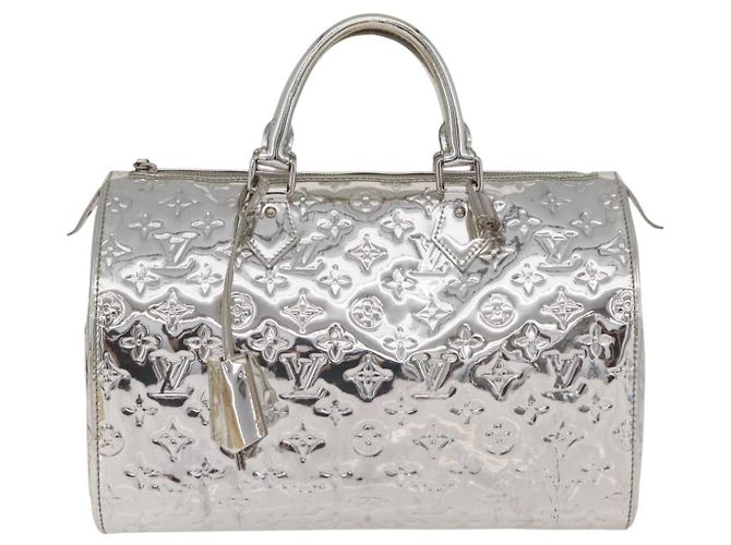 Borsa LOUIS VUITTON Monogram Miroir Speedy 30 Silver Argent M95786 Auth 206125SAV Argento Monogramma - vista 13