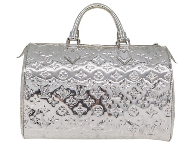 Borsa LOUIS VUITTON Monogram Miroir Speedy 30 Silver Argent M95786 Auth 206125SAV Argento Monogramma - vista 2