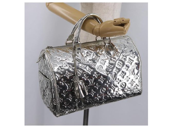 Borsa LOUIS VUITTON Monogram Miroir Speedy 30 Silver Argent M95786 Auth 206125SAV Argento Monogramma - vista 35
