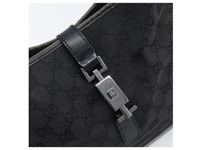 Borsa a tracolla GUCCI GG Canvas Jackie Nero Argento 001 3306 Auth ep15894 - vista 19