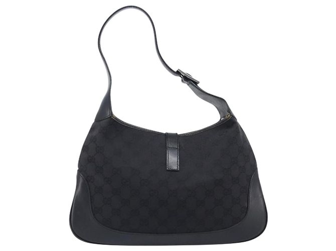 Borsa a tracolla GUCCI GG Canvas Jackie Nero Argento 001 3306 Auth ep15894 - vista 3