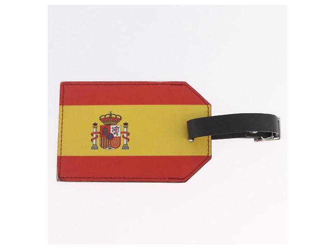 LOUIS VUITTON Porto Address Charm Pelle Set da 2 Rosso Blu LV Auth bs36927 - vista 10