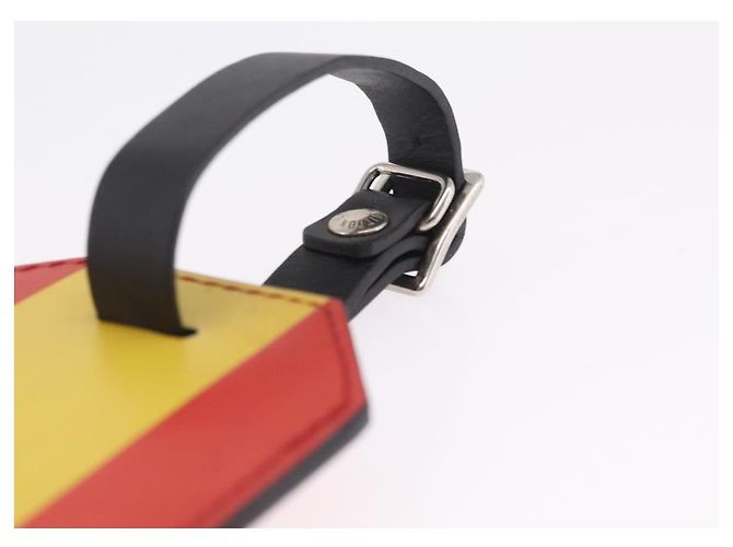 LOUIS VUITTON Porto Address Charm Pelle Set da 2 Rosso Blu LV Auth bs36927 - vista 14