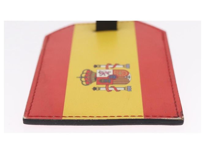 LOUIS VUITTON Porto Address Charm Pelle Set da 2 Rosso Blu LV Auth bs36927 - vista 15