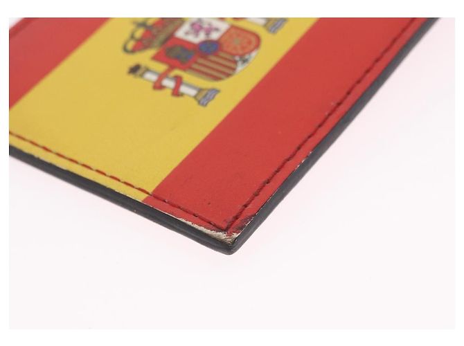 LOUIS VUITTON Porto Address Charm Pelle Set da 2 Rosso Blu LV Auth bs36927 - vista 16