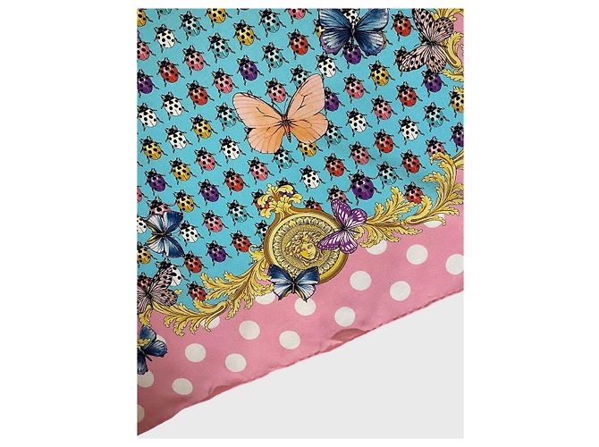 Lenço Versace estampado rosa Amarelo - vista 5