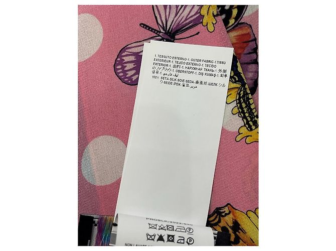 Lenço Versace estampado rosa Amarelo - vista 8