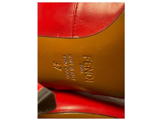 Botas altas Fendi rojas T.37 - vista 5