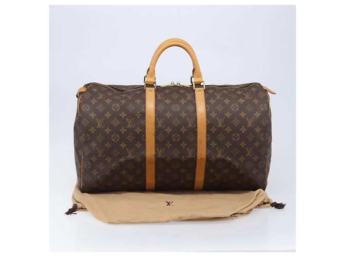 LOUIS VUITTON Monogram Keepall 50 Boston Bag M41426 LV Auth 201194V Monograma - vista 12
