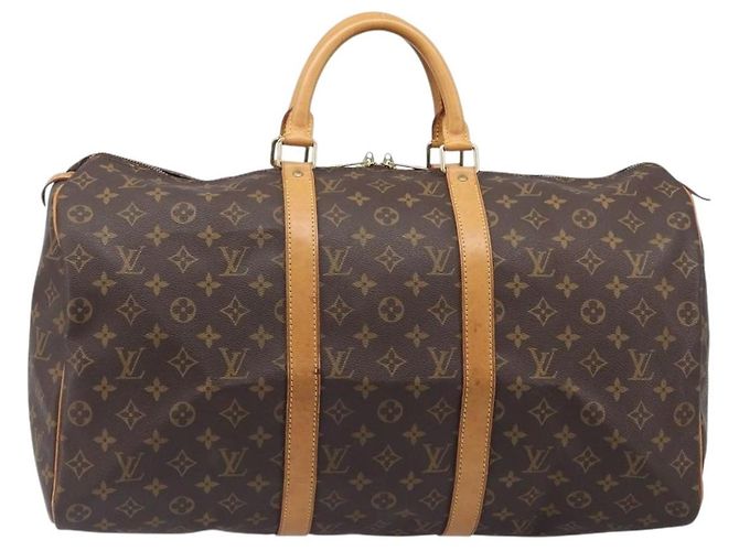 LOUIS VUITTON Monogram Keepall 50 Boston Bag M41426 LV Auth 201194V Monograma - vista 13