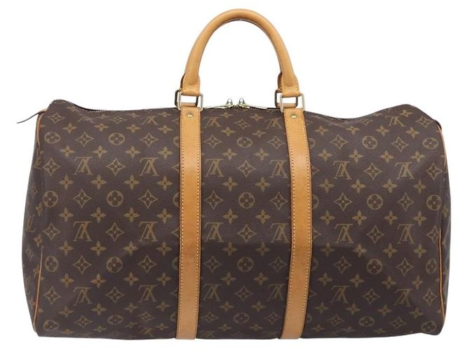LOUIS VUITTON Monogram Keepall 50 Boston Bag M41426 LV Auth 201194V Monograma - vista 2