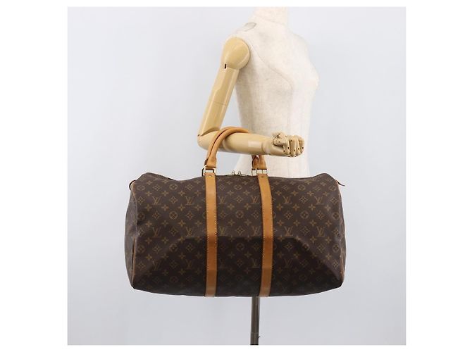 LOUIS VUITTON Monogram Keepall 50 Boston Bag M41426 LV Auth 201194V Monograma - vista 23