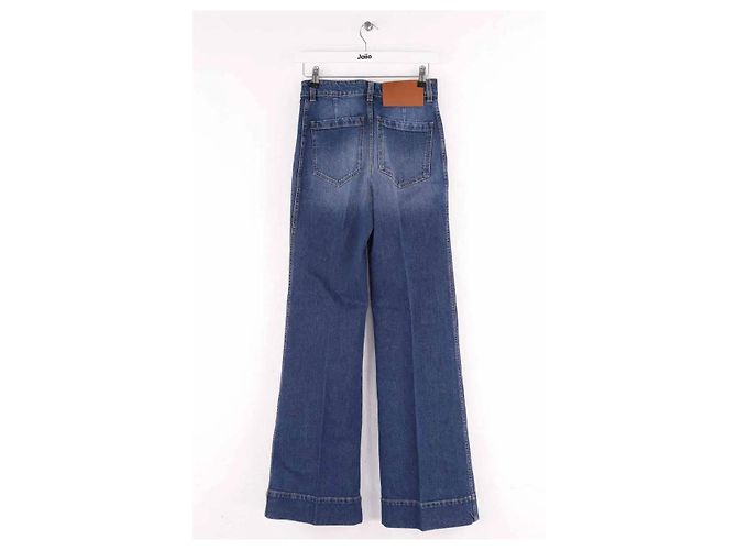 Jeans bootcut blu in cotone Victoria Beckham - vista 3