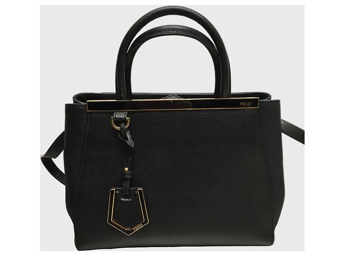 borsa Fendi 2Jours nera Nero - vista 2