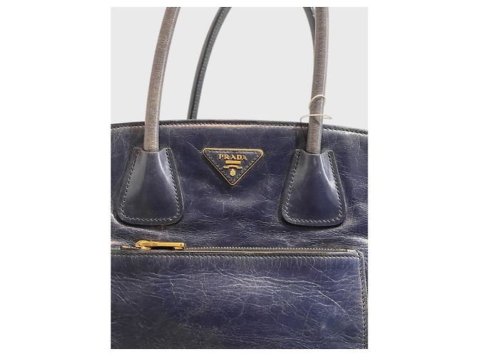 Double Bolsa Prada azul marinho - vista 2