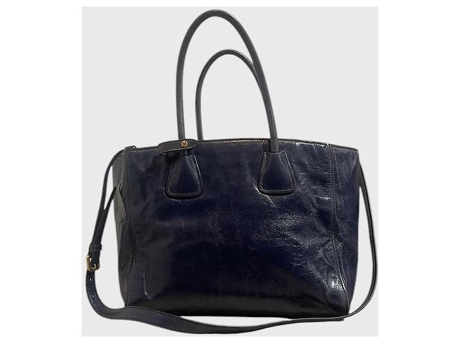 Double Bolsa Prada azul marinho - vista 4