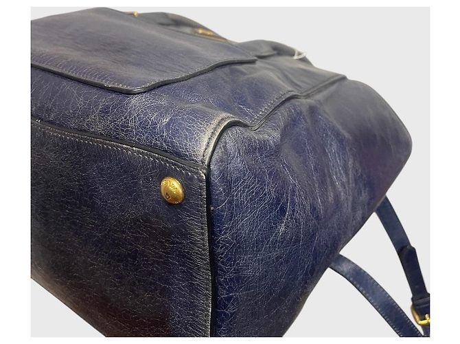 Double Bolsa Prada azul marinho - vista 6