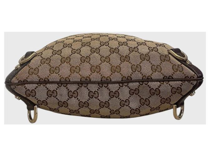 Borsa Gucci tela GG beige - vista 4