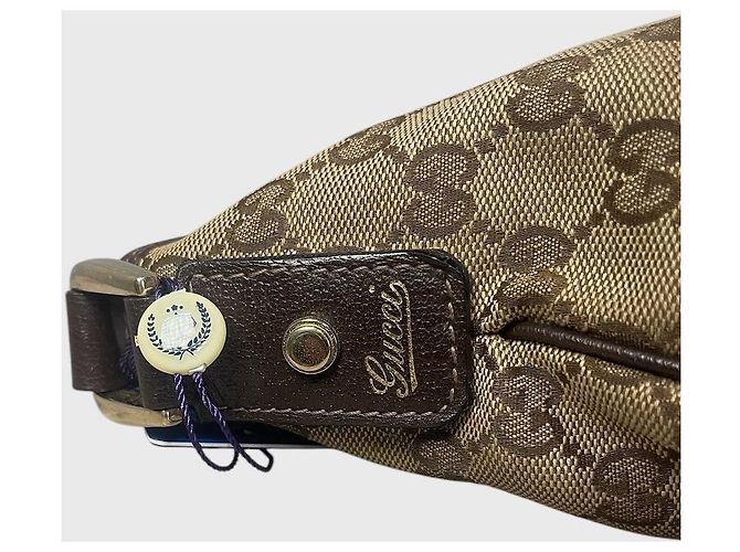 Borsa Gucci tela GG beige - vista 6