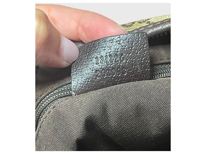 Borsa Gucci tela GG beige - vista 9