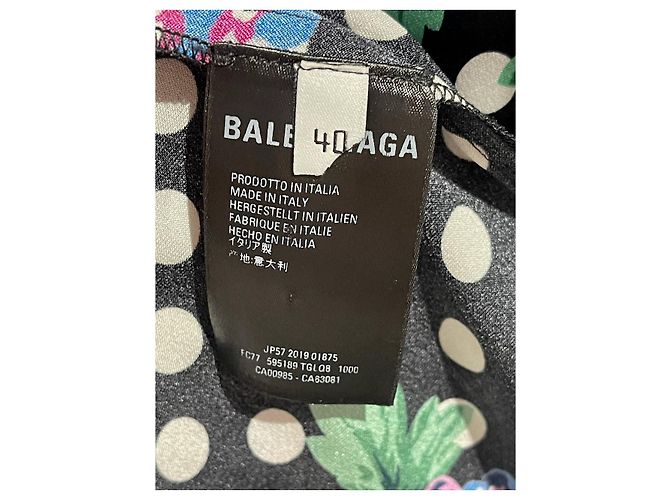 Blusa Balenciaga de lunares T.40 Negro - vista 6