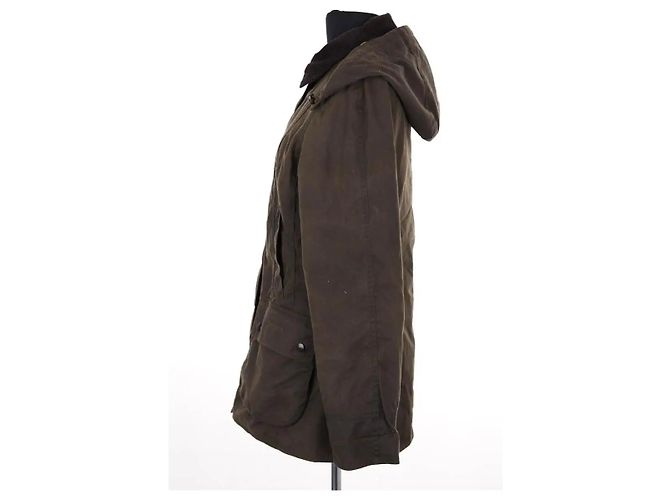 Giacca Barbour in cotone kaki Cachi - vista 3