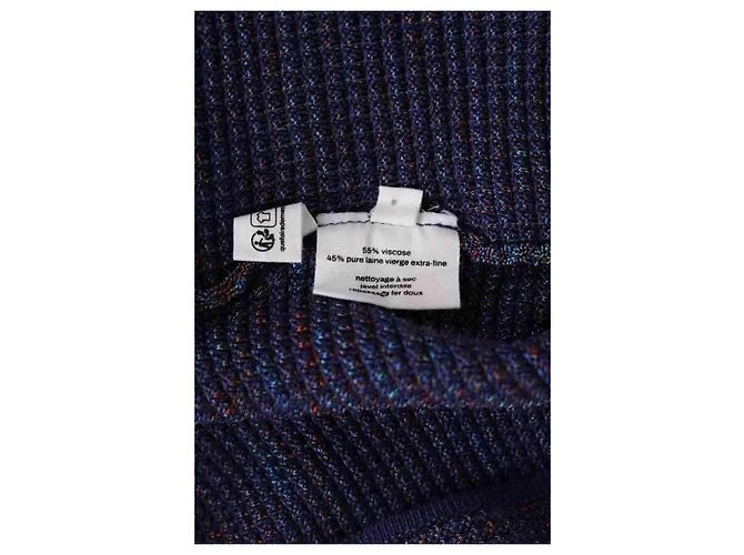 Autre Marque Ärmelloser Pullover in Marineblau - Ansicht 6