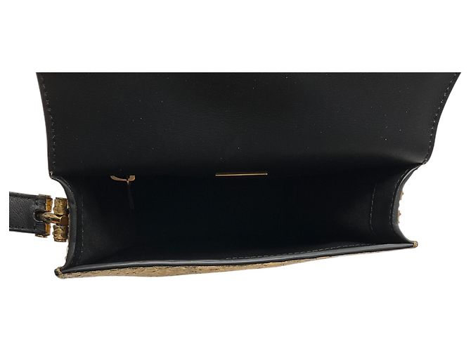 Tom Ford Gold Metallic Python Skin Leather Handbag Golden - view 6