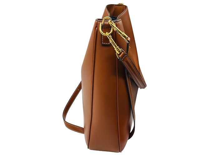 Céline Borsa a spalla Soft Camille 16 Medium in pelle di vitello liscia Tan Celine Cammello - vista 2