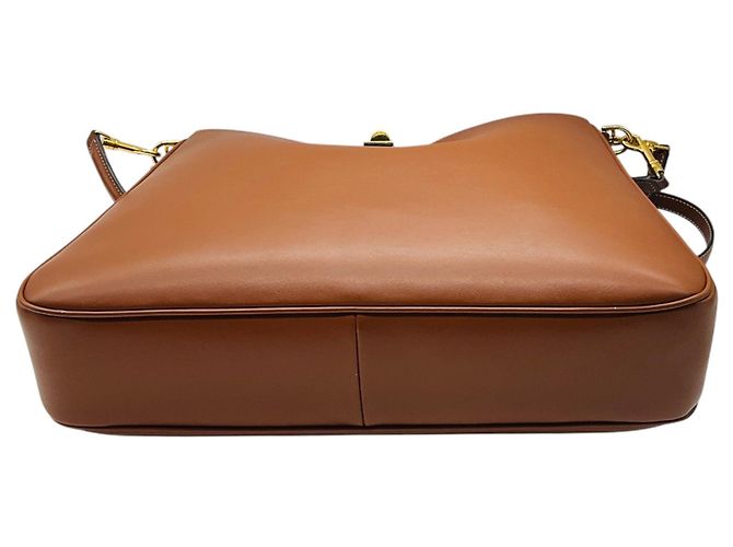 Céline Borsa a spalla Soft Camille 16 Medium in pelle di vitello liscia Tan Celine Cammello - vista 4