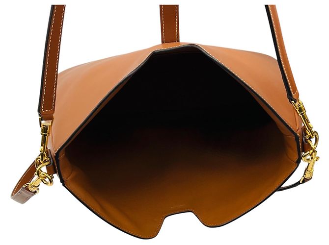 Céline Borsa a spalla Soft Camille 16 Medium in pelle di vitello liscia Tan Celine Cammello - vista 6
