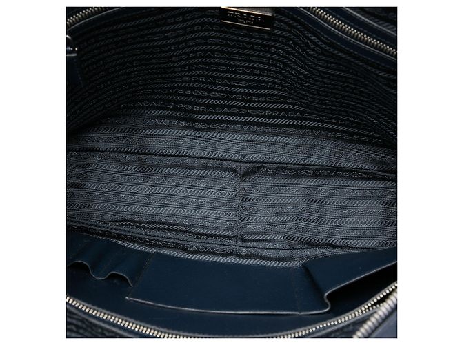 Borsa business Prada Saffiano blu - vista 4