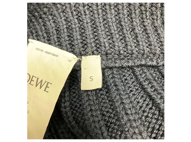 Saia-calça de malha de lã sobreposta Loewe Navy Blue / Marino Azul marinho - vista 5