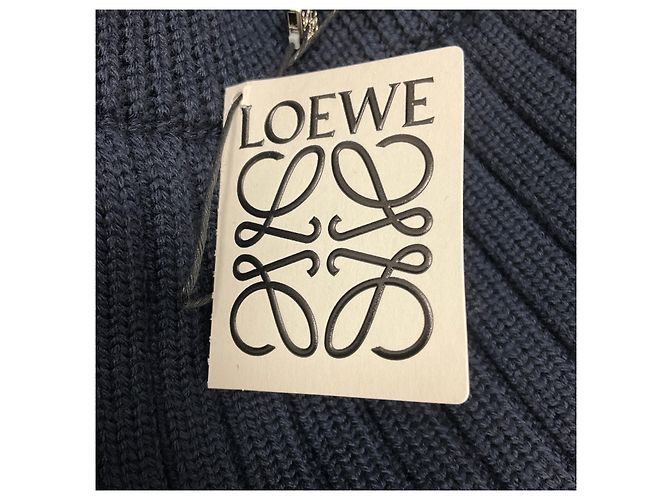 Saia-calça de malha de lã sobreposta Loewe Navy Blue / Marino Azul marinho - vista 6