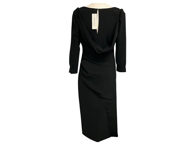 Vestido midi con hombros descubiertos Prabal Gurung Black Negro - vista 3