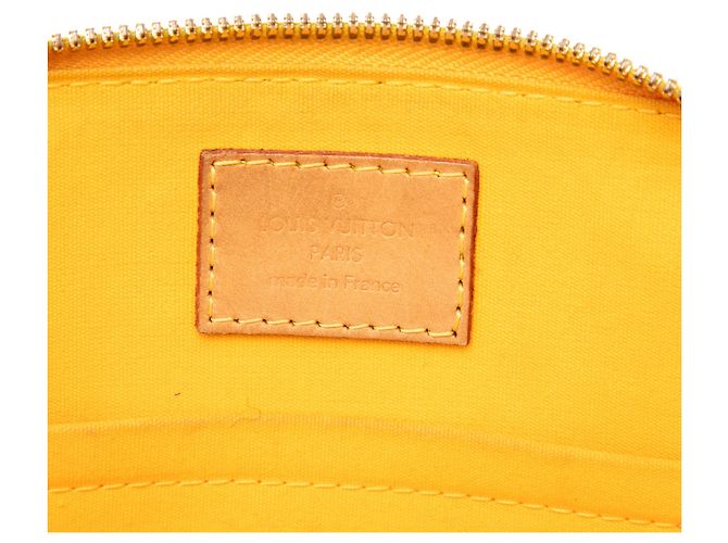 Borsa Satchel Louis Vuitton Monogram Vernis Alma BB Gialla Giallo - vista 5