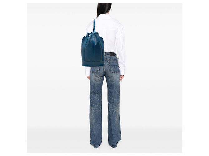 Blue Louis Vuitton Epi Randonnee PM Backpack - view 6