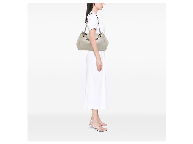 Tote Gucci Emily Large Guccissima Bianca Bianco - vista 6
