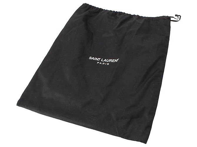 Autre Marque Borsa crossbody piatta Saint Laurent Grain De Poudre nera Nero - vista 14