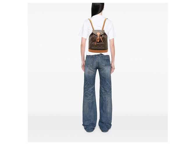 Zaino Louis Vuitton Monogram Montsouris MM Marrone - vista 7
