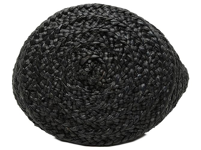 Autre Marque Small Raffia Panier Tote Nero Saint Laurent - vista 3